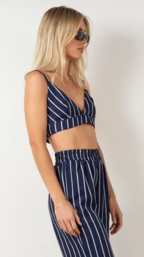 Jade Bralette - Navy Stripe