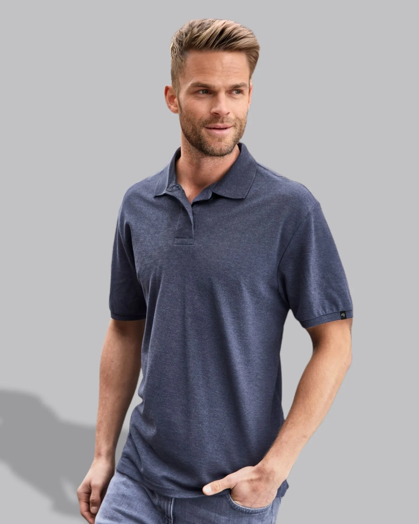 JAN 8010 ― Herren Bio-Baumwolle Polo Shirt - Navy Blau