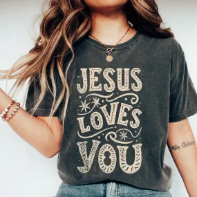 JESUS LOVES YOU STARS T-SHIRT