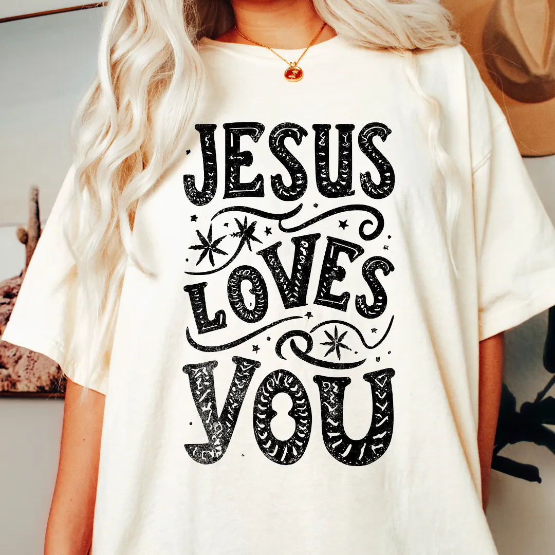 JESUS LOVES YOU STARS T-SHIRT