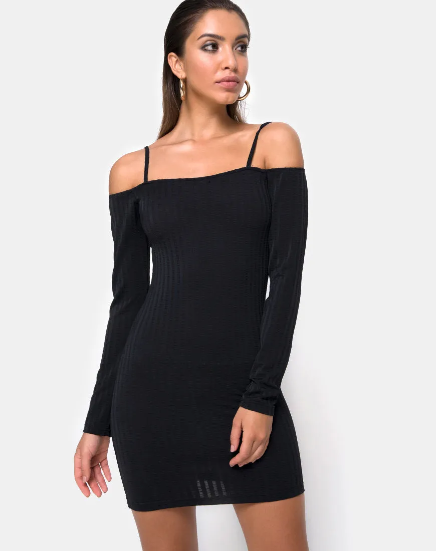 Jetty Bodycon Dress in Black