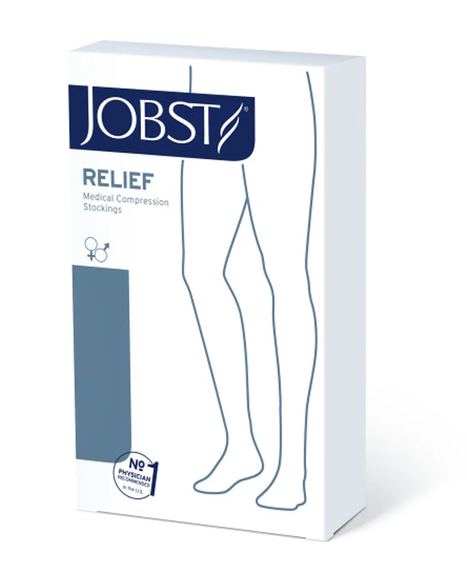 Jobst Relief Unisex Closed Toe Knee Highs w/ Silicone Top Band 20-30 mmHg( Petite Sizes)