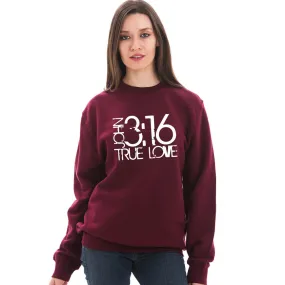 John 3:16 True Love Crewneck Unisex Sweatshirt