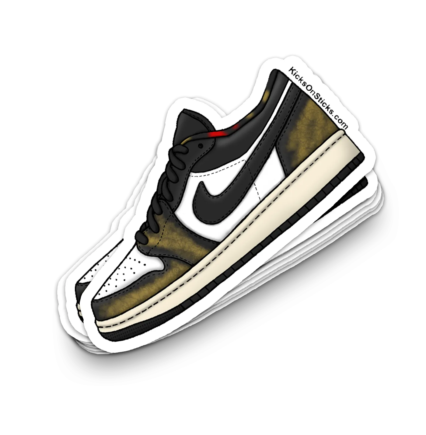 Jordan 1 Low "Wear Away Gold" Sneaker Sticker