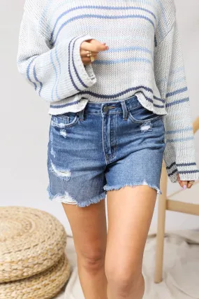 Just Black Denim Distressed Short