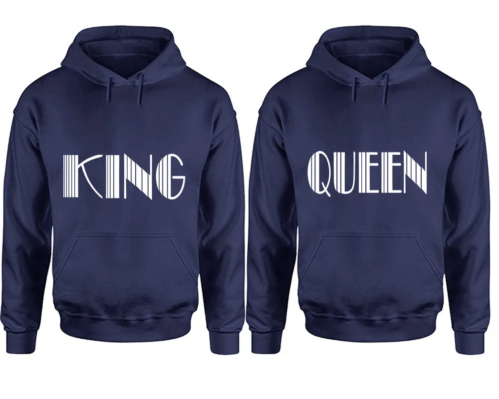 King Queen Couple Matching Pullover Hoodies