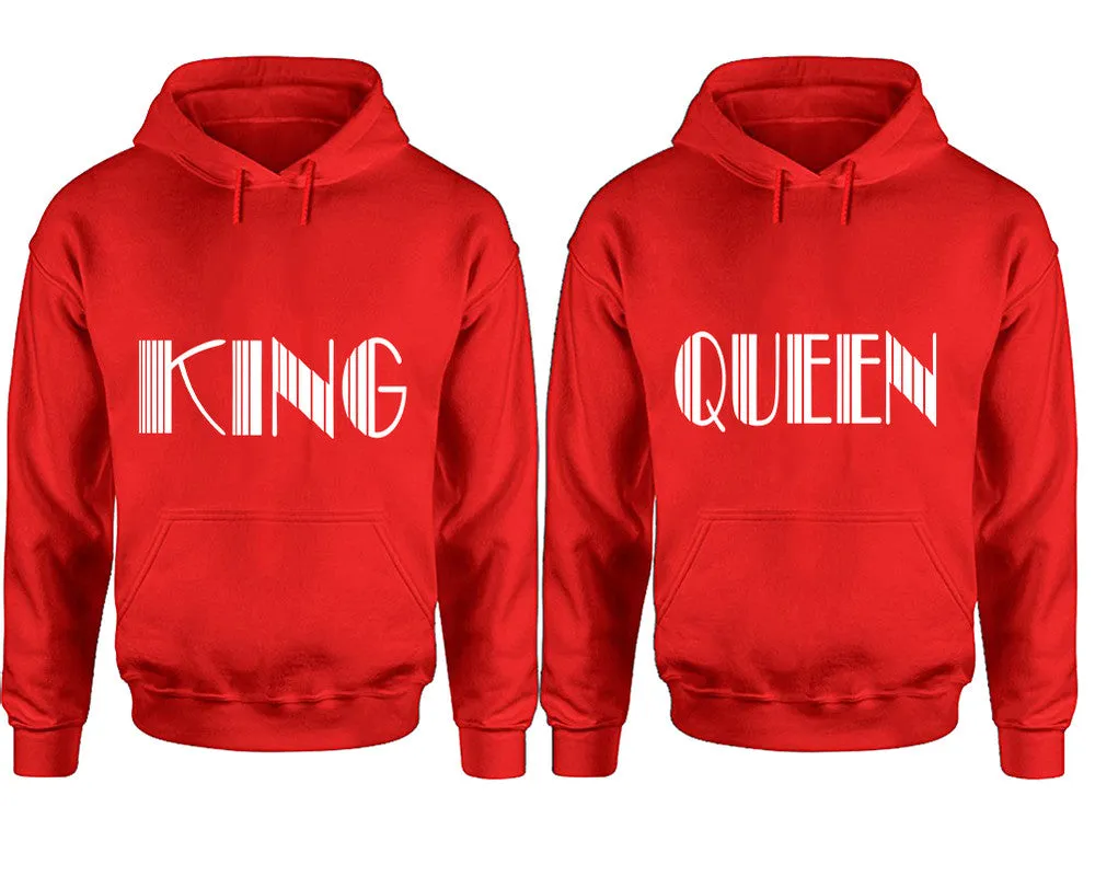 King Queen Couple Matching Pullover Hoodies