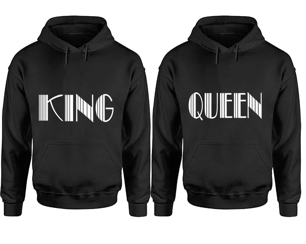 King Queen Couple Matching Pullover Hoodies