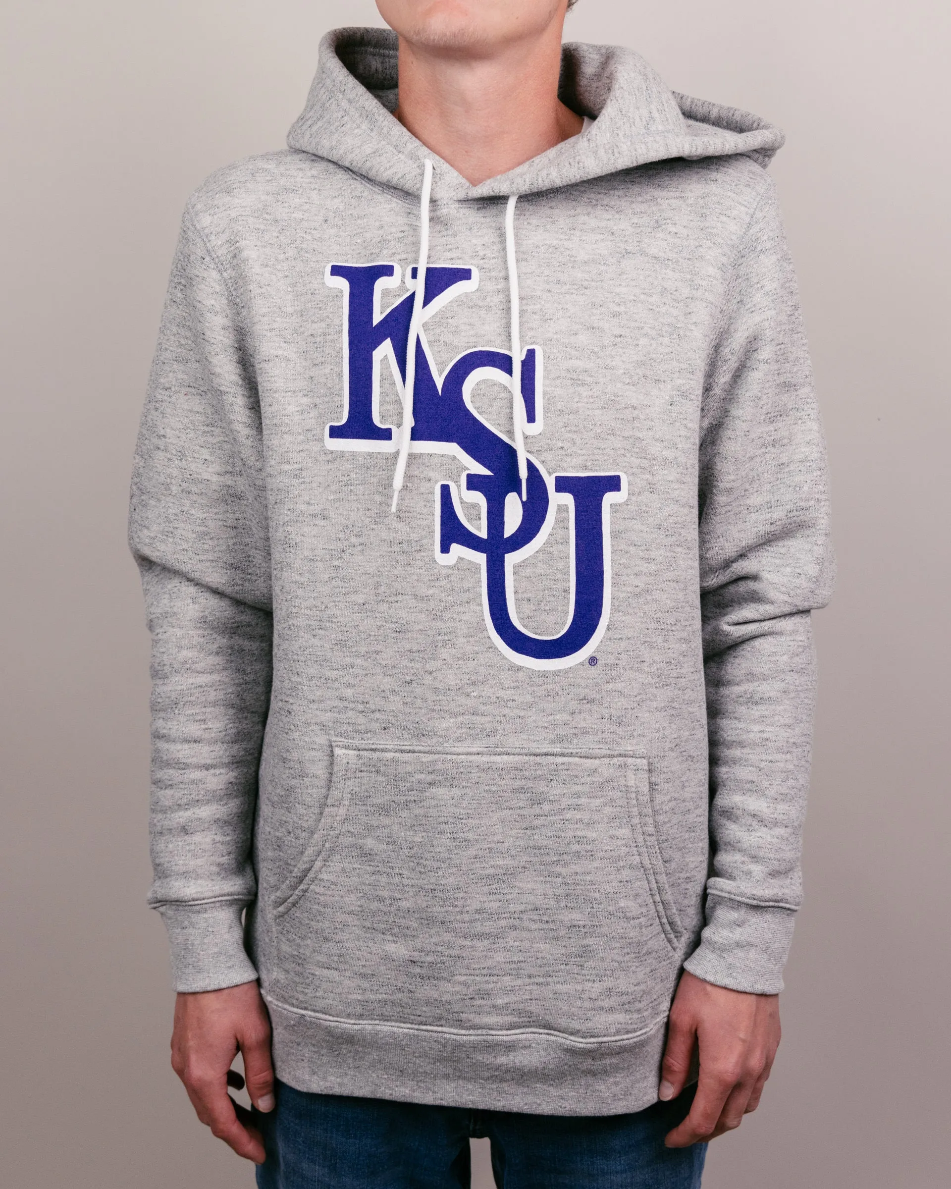 KSU Monogram Athletic Grey Hoodie