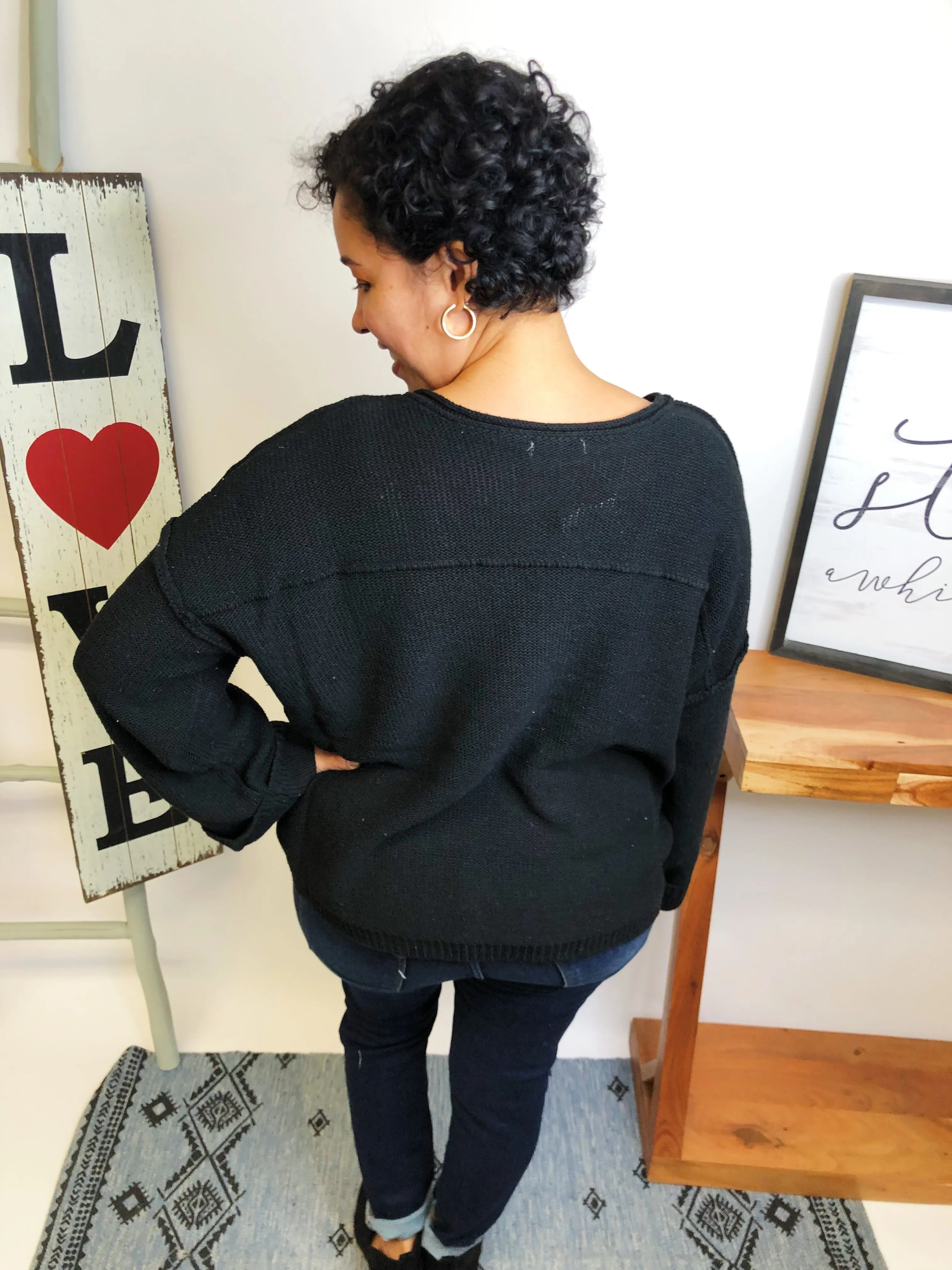 #L621 To Be Loved Sweater (Black)