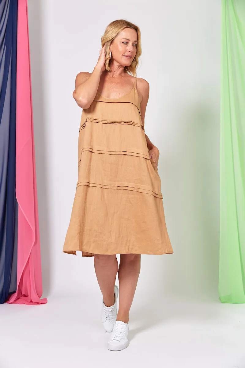 La Vie Tank Dress, Caramel