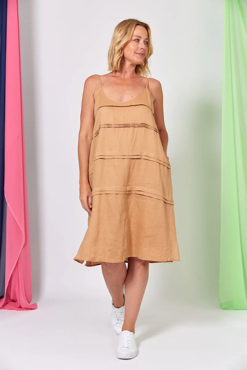 La Vie Tank Dress, Caramel