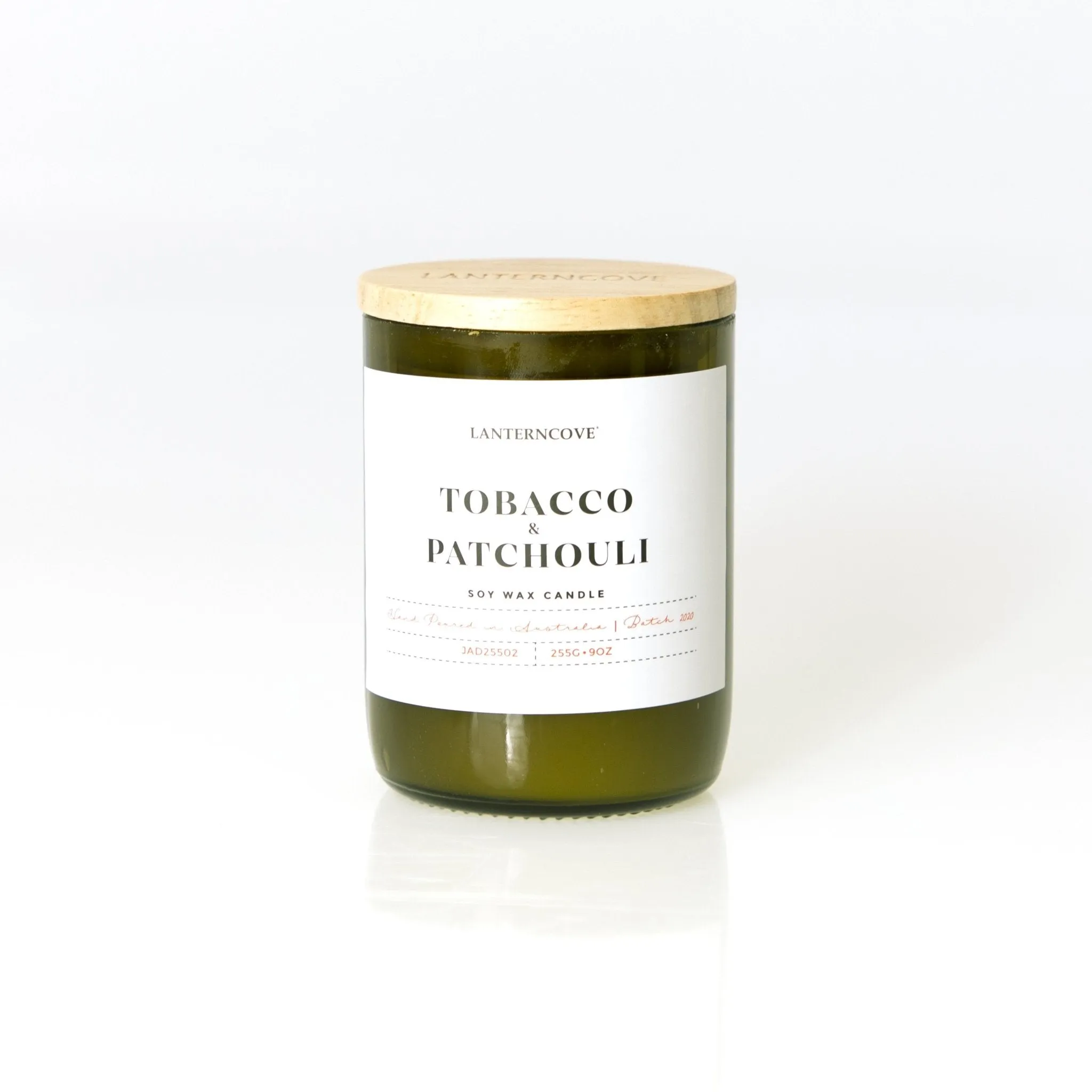 Lantern Cove Jade Tobacco and Patchouli 9oz Soy Candle