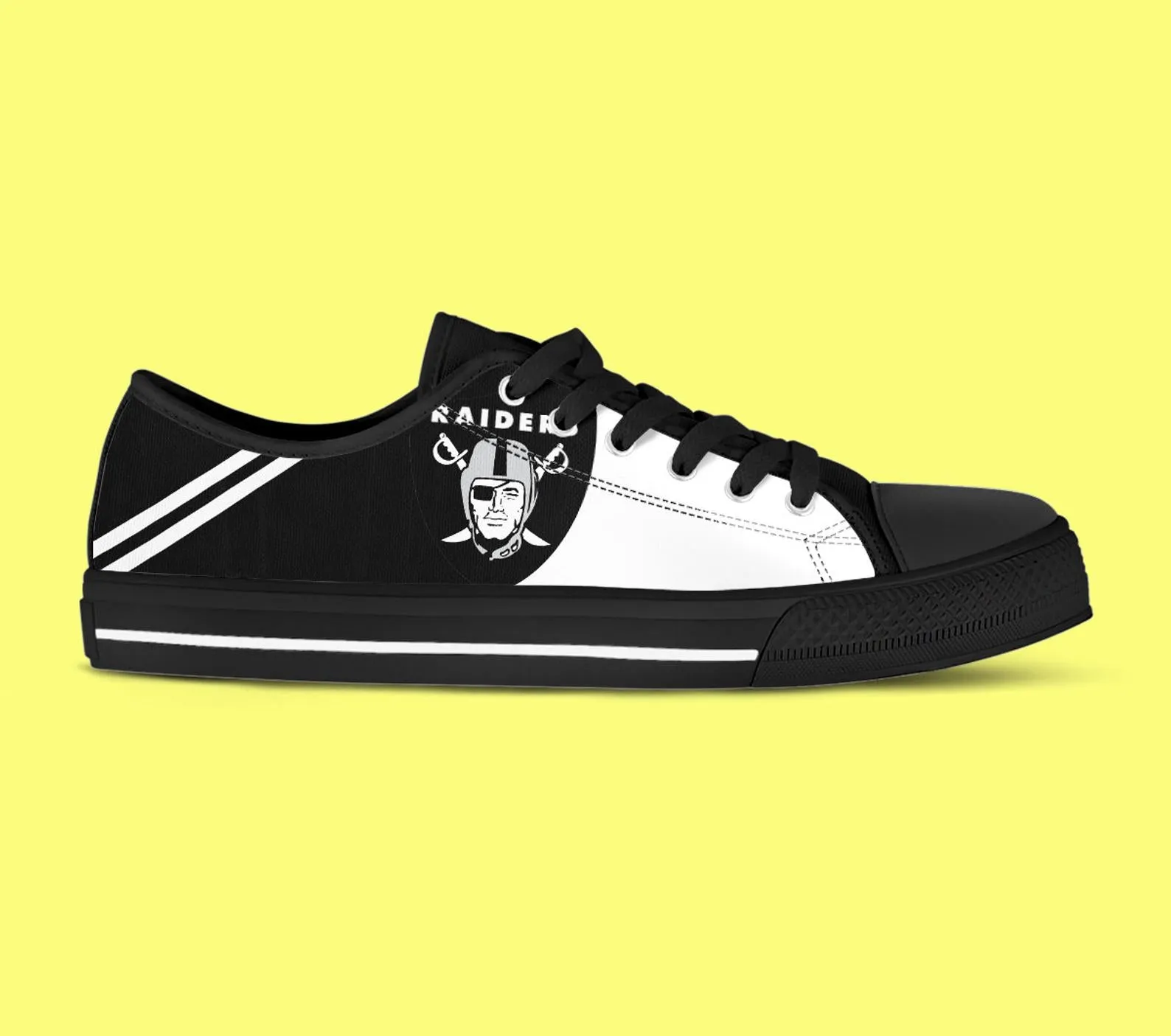 Las Vagas Raiders Custom Lowtop, Football Custom Shoes, Sport Lowtop, Canvas Shoes, Canvas Lowtop, Unisex Shoes, Gift Birthday