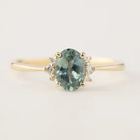 Lena Ring -0.84ct Green Montana Sapphire (One of a kind)