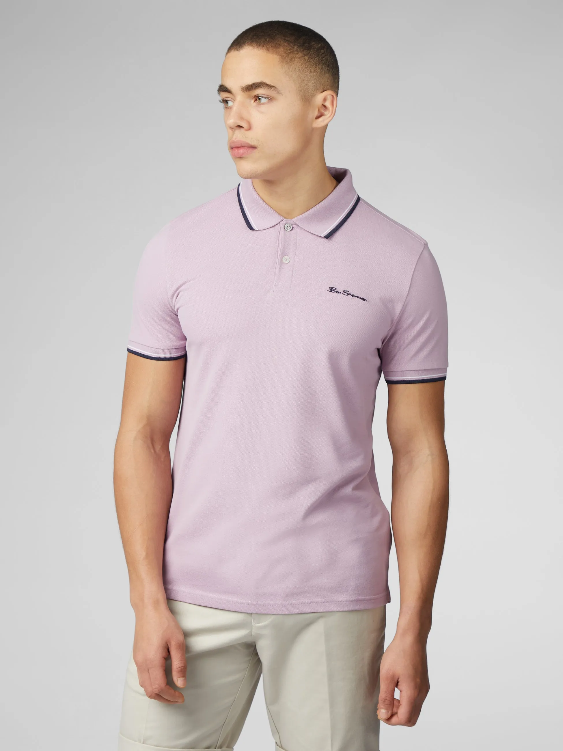 Limited Edition Signature Short Sleeve Polo - Violet