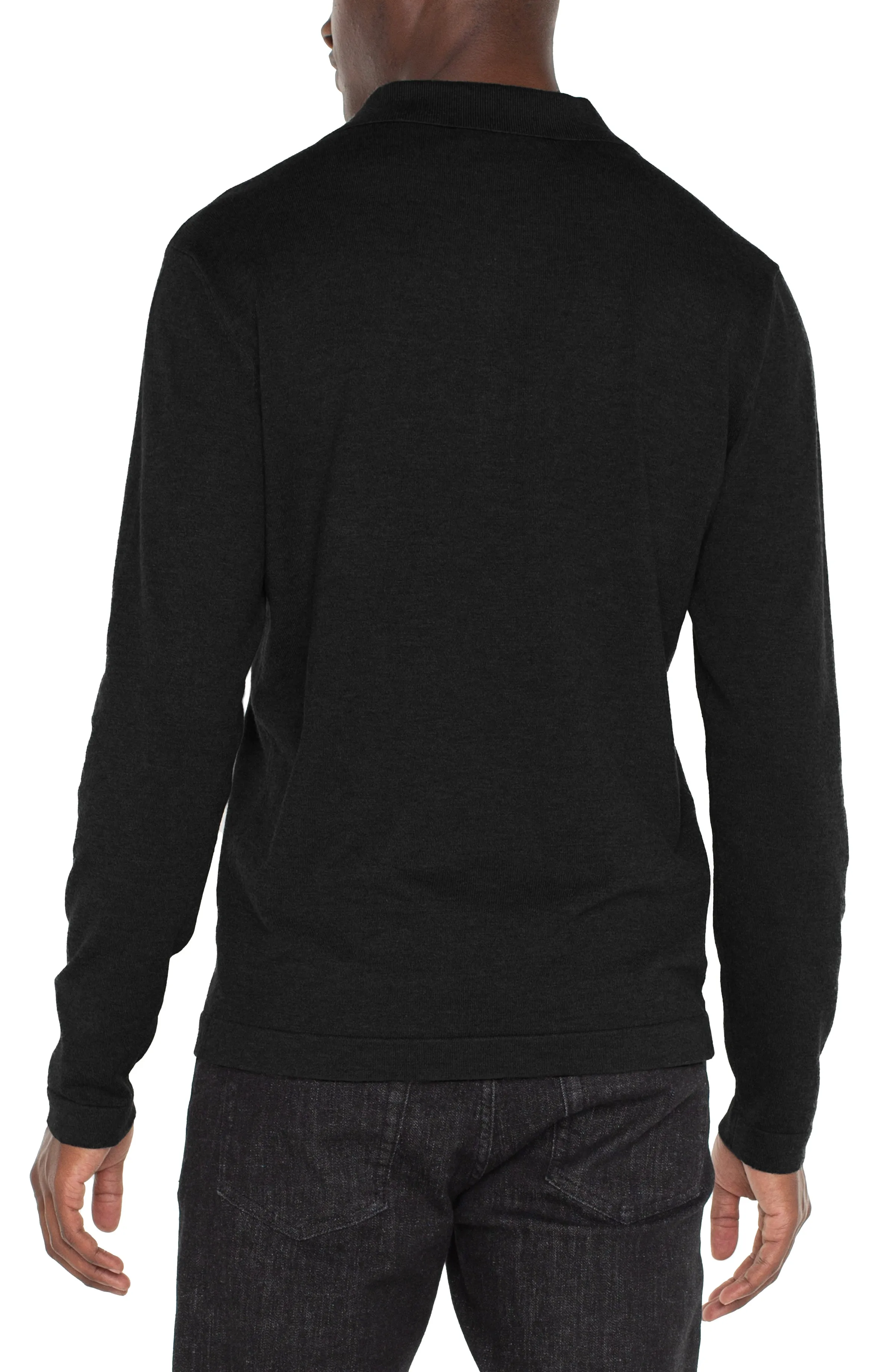 LONG SLEEVE KNIT POLO