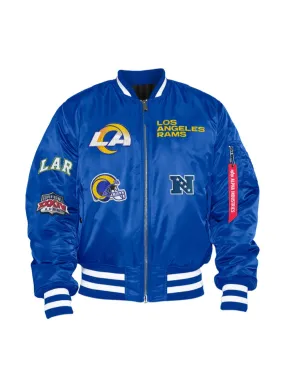 LOS ANGELES RAMS X ALPHA X NEW ERA MA-1 BOMBER JACKET