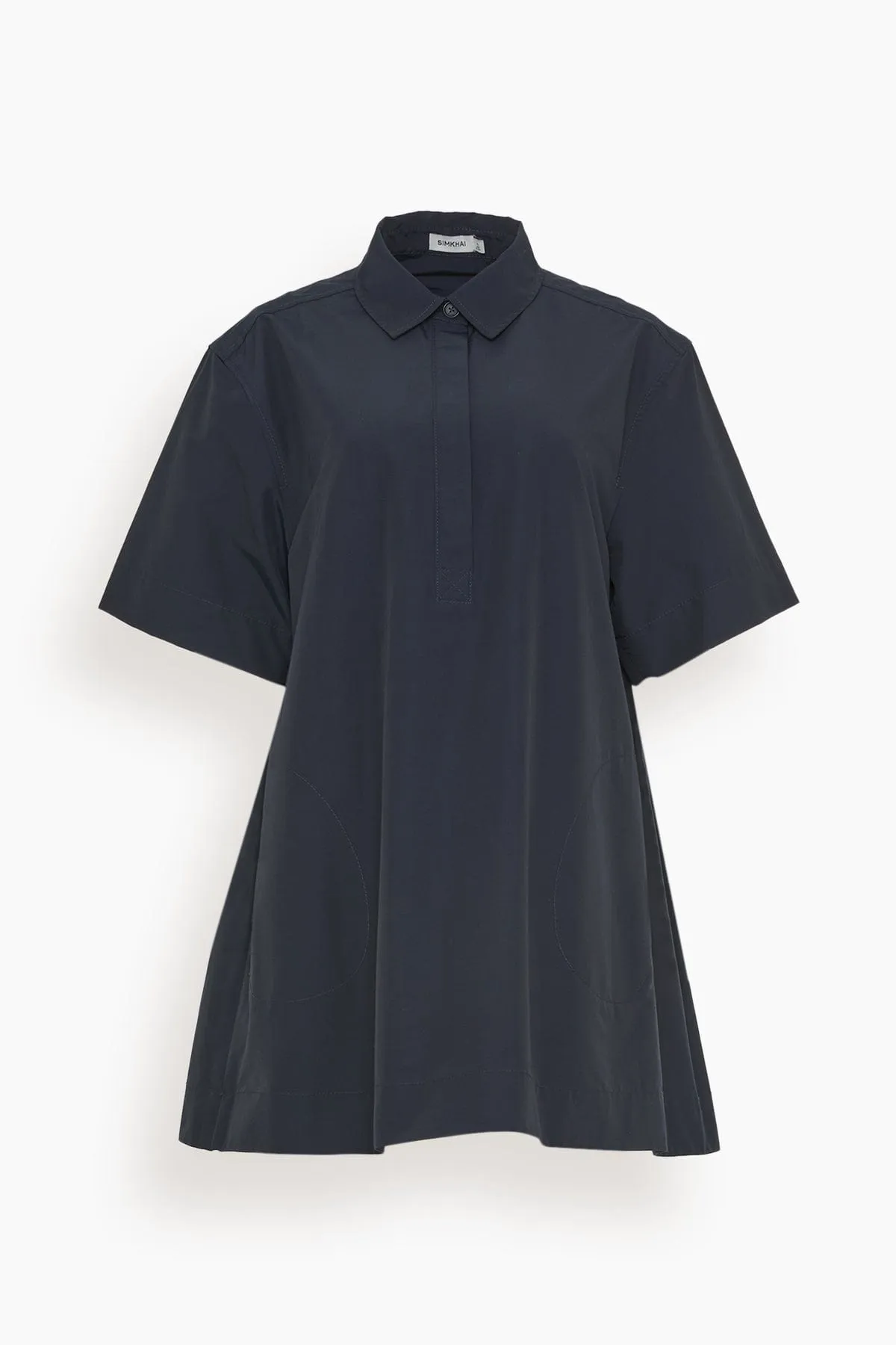 Lucienne Short Sleeve Mini Dress in Midnight