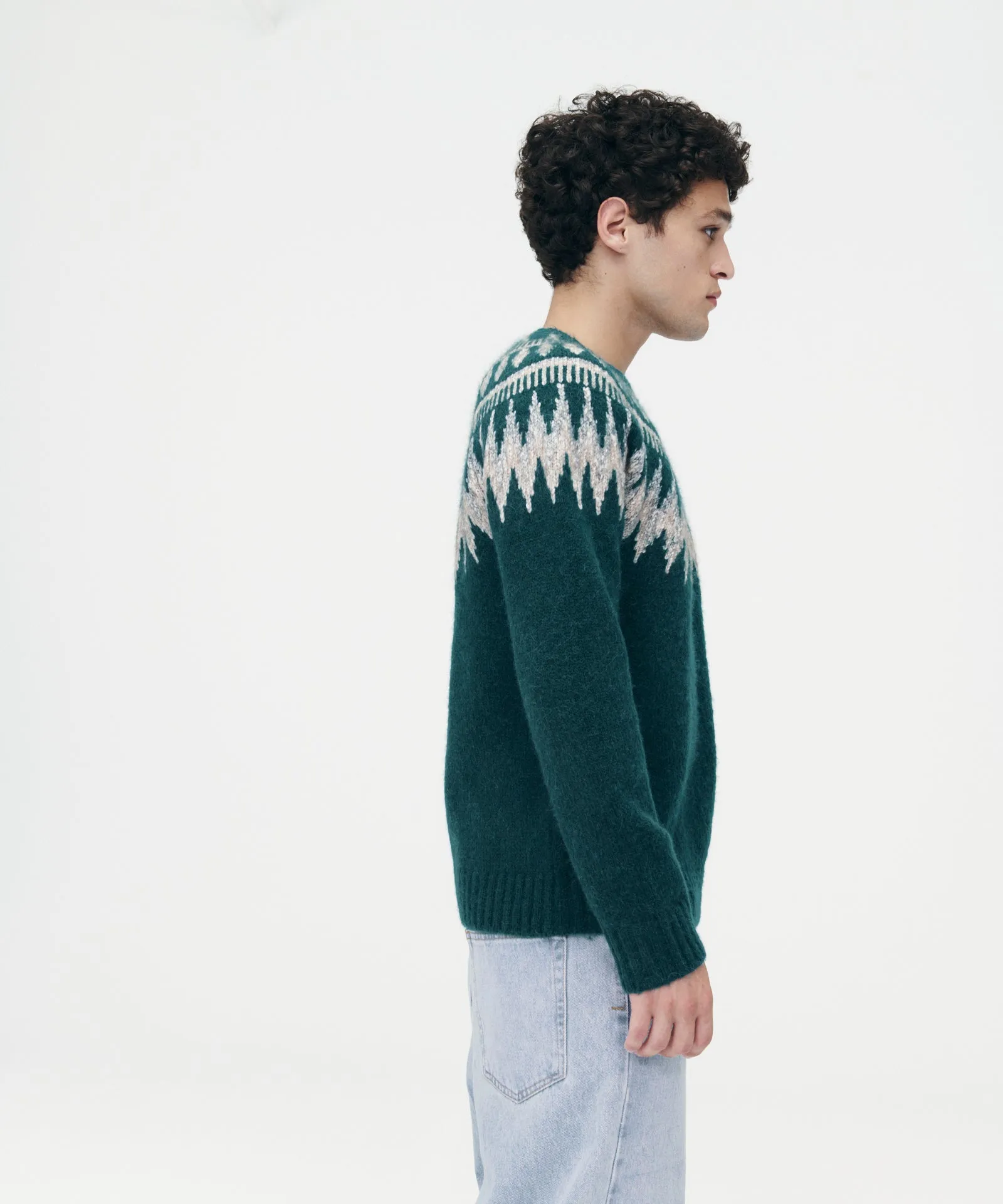 Luxe Merino Fair Isle Crewneck Sweater