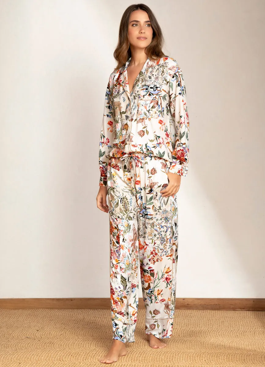 Maaji Botanical Cream Dandelion Long Sleeve Pant Set