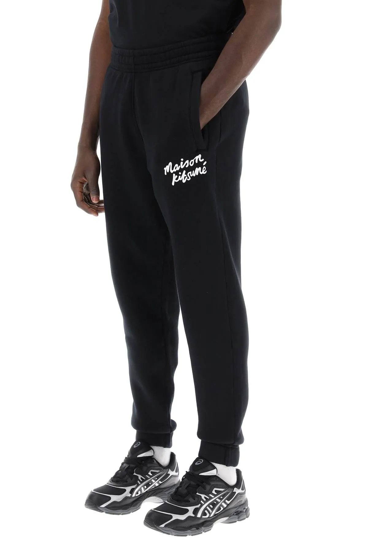 MAISON KITSUNE sporty pants with handwriting