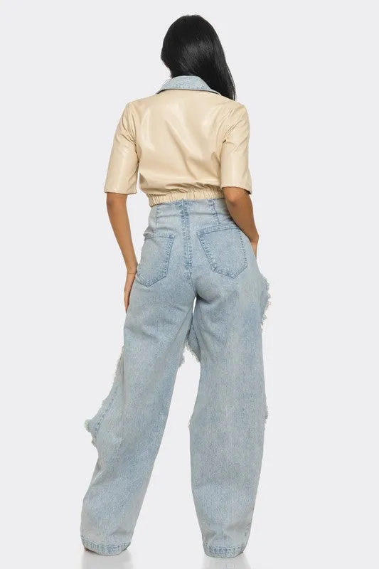 Make Me Over Classic Denim Pant Set