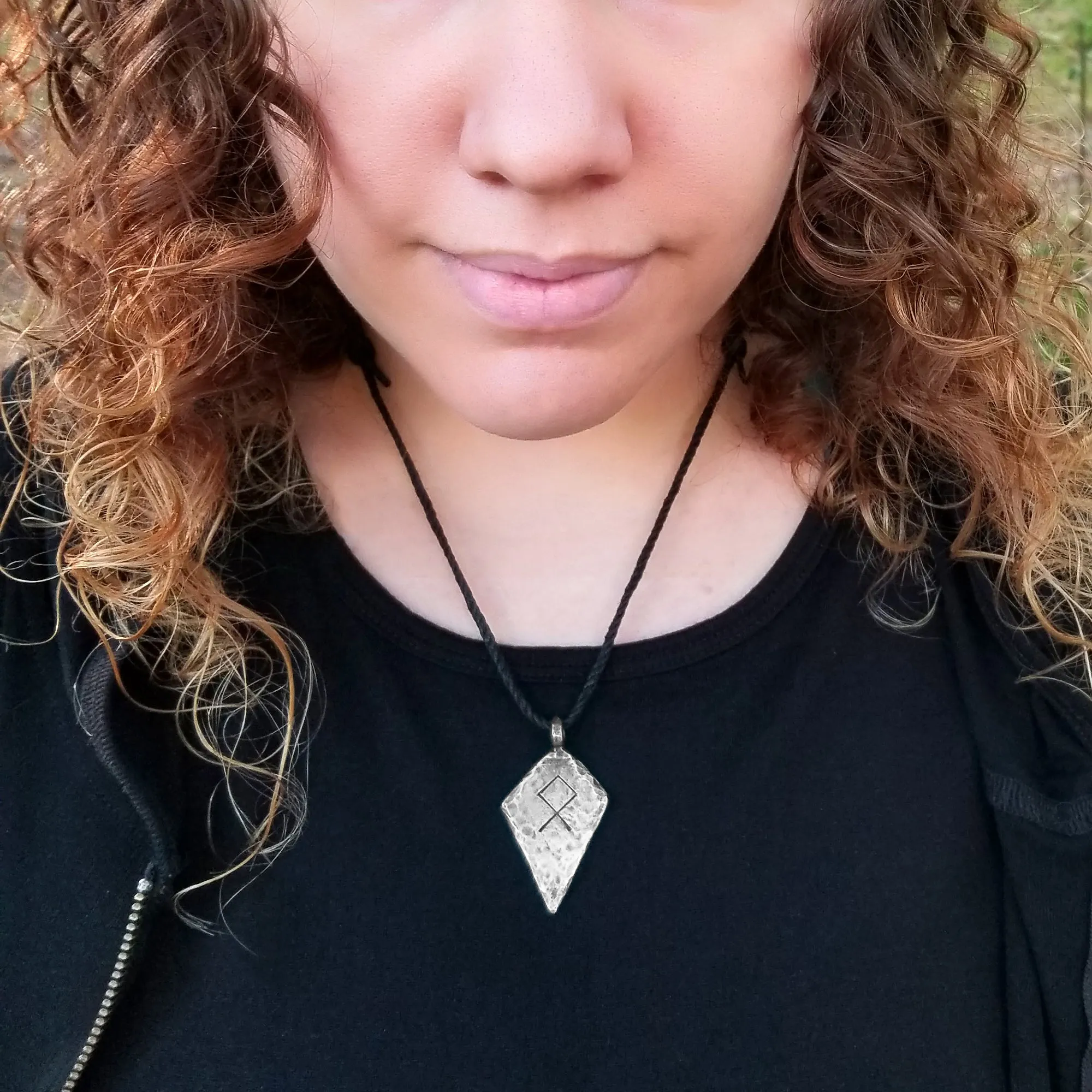 Mannaz Elder Futhark Rune Necklace