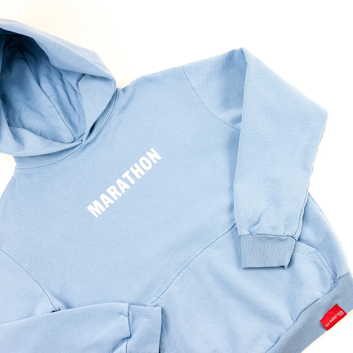 Marathon Leisure Hoodie - Light Blue/White