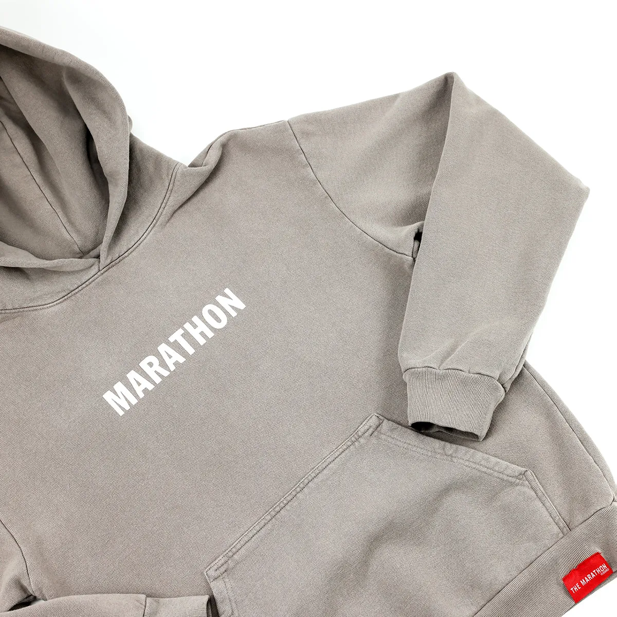 Marathon Leisure Hoodie - Mocha/White