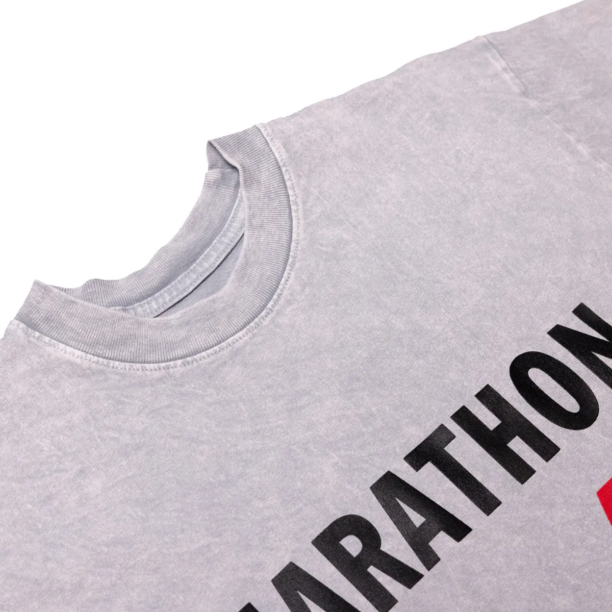 Marathon V For Victory T-Shirt - Washed Ice Grey