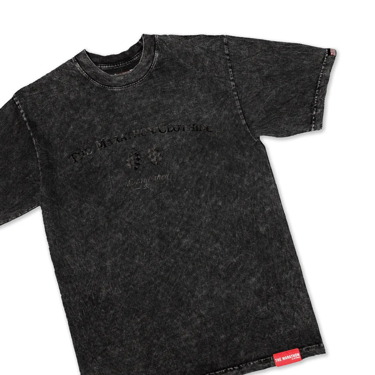 Marathon Victory Flags T-Shirt - Washed Carbon/Black