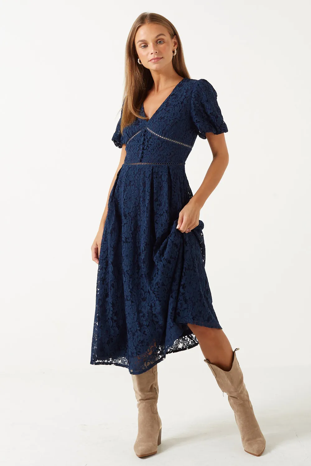 Marc Angelo Lace Midi Dress