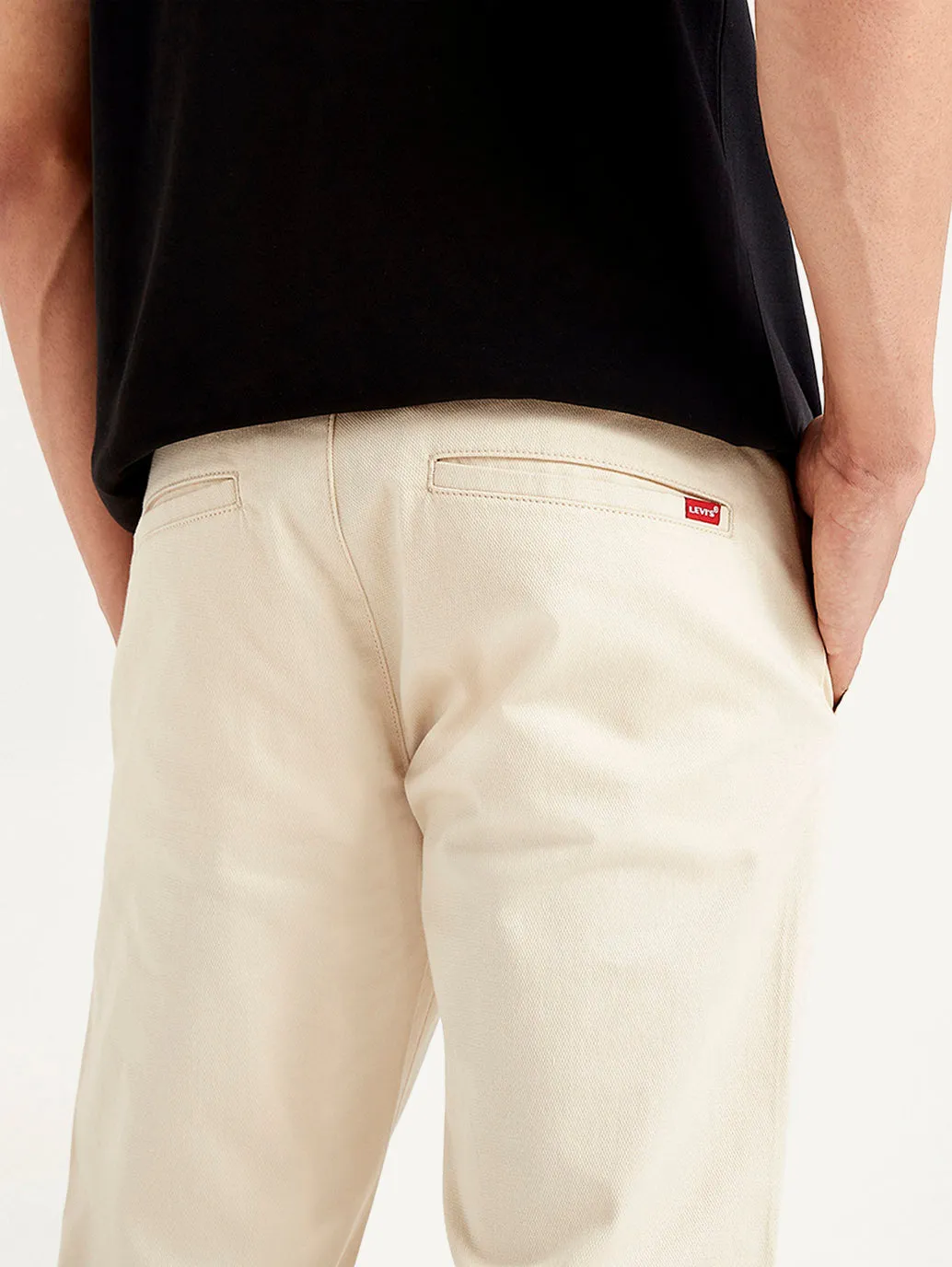 Men's Beige Slim Fit Chinos