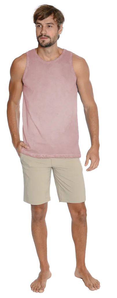 Men's solid color tank top shirt