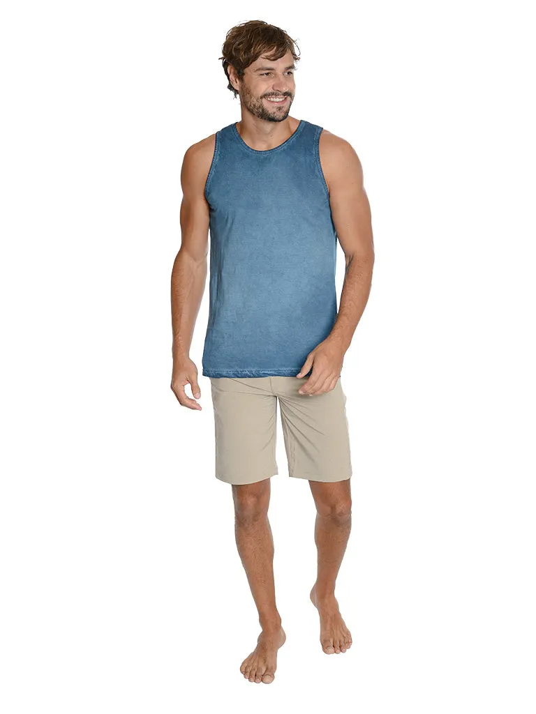 Men's solid color tank top shirt