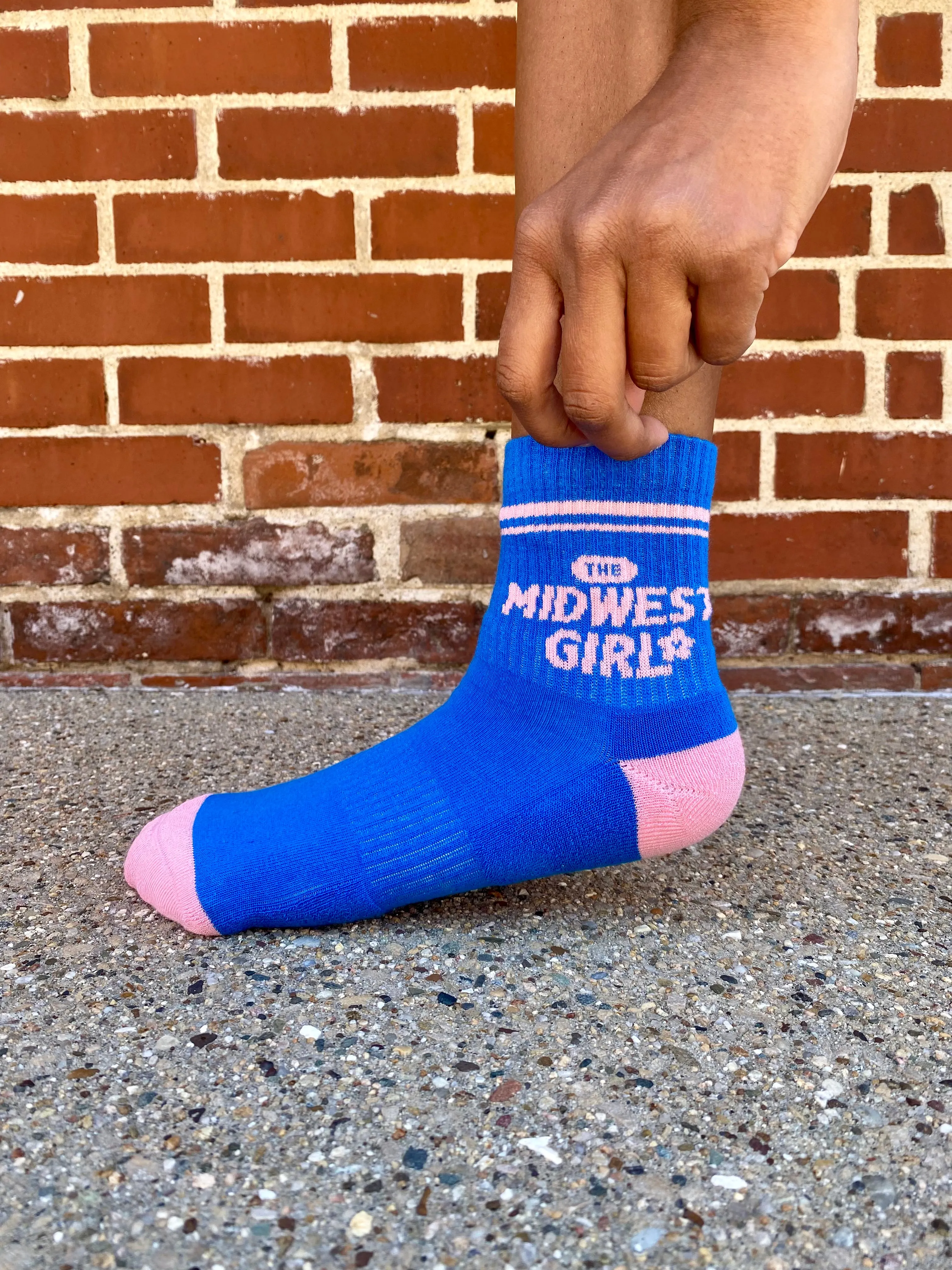 Midwest Girl Quarter Athletic Crew Sock in Royal (FINAL SALE)