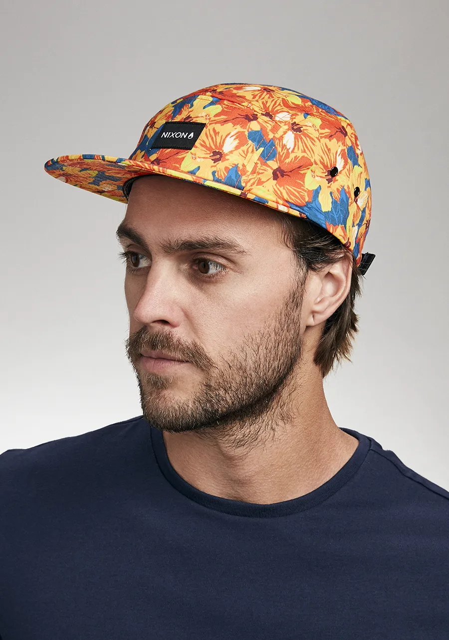 Mikey 5 Panel Hat - Orange / Multi