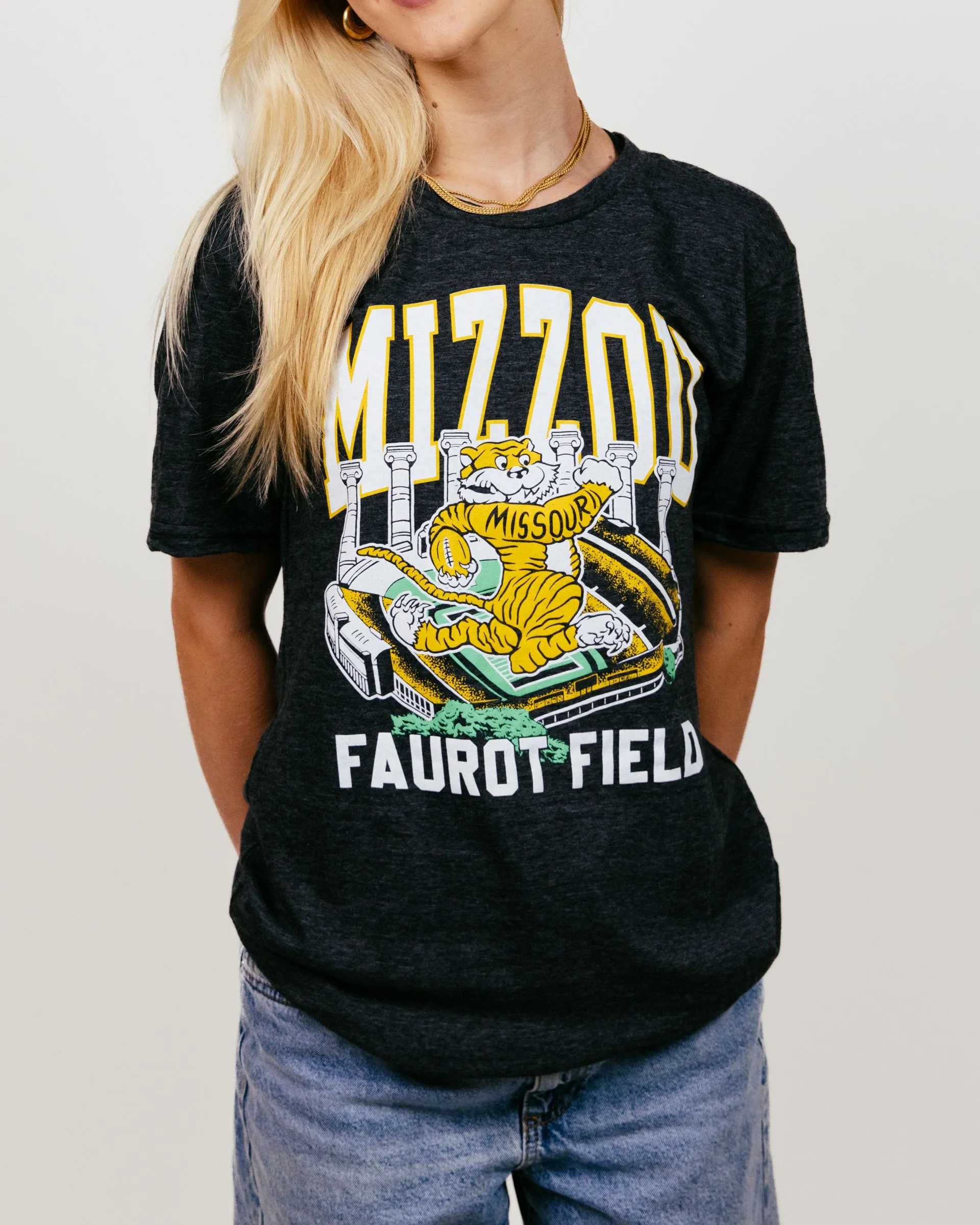 Missouri Tigers Faurot Field Black T-Shirt