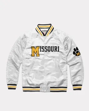 Missouri Tigers Paw Print White Varsity Jacket