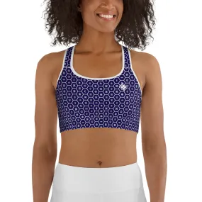 Moisture Wicking Sports Bra African Print Adinkra 001