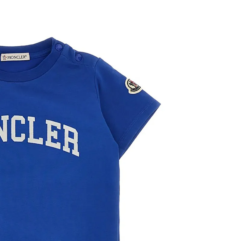 MONCLER ENFANT Flocked logo T-shirt