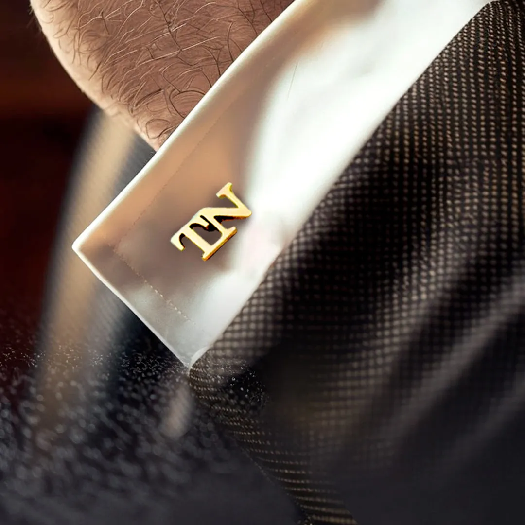 Monogrammed Cufflinks with Initials