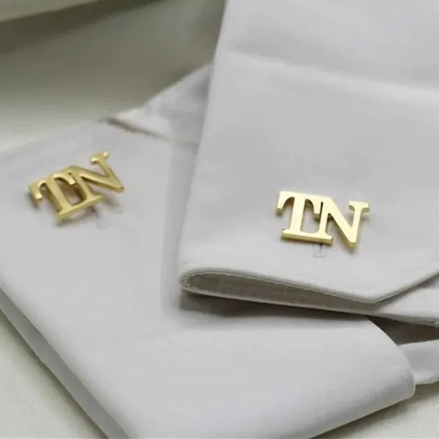 Monogrammed Cufflinks with Initials