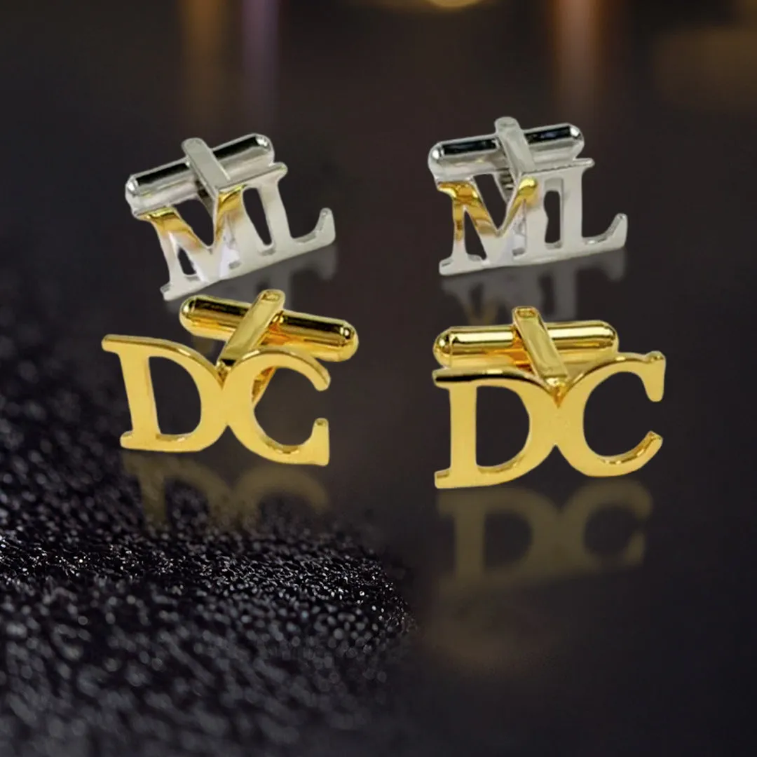 Monogrammed Cufflinks with Initials