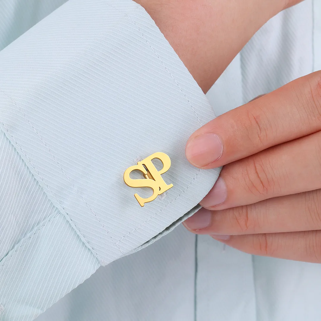 Monogrammed Cufflinks with Initials