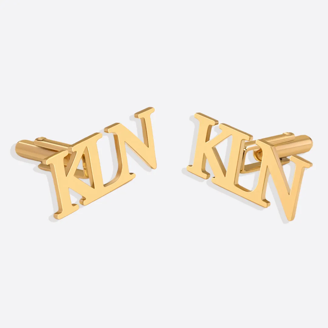 Monogrammed Cufflinks with Initials