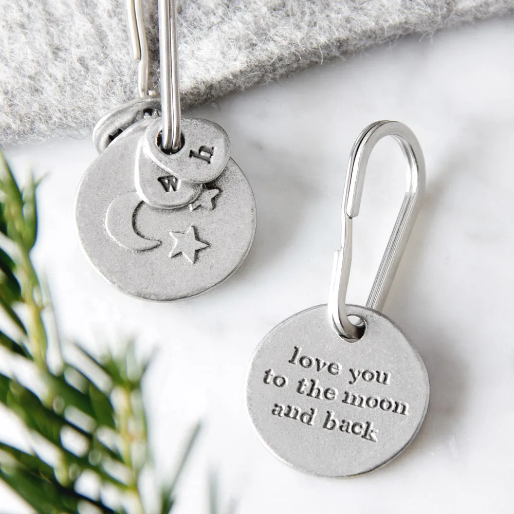 Moon and back keyring