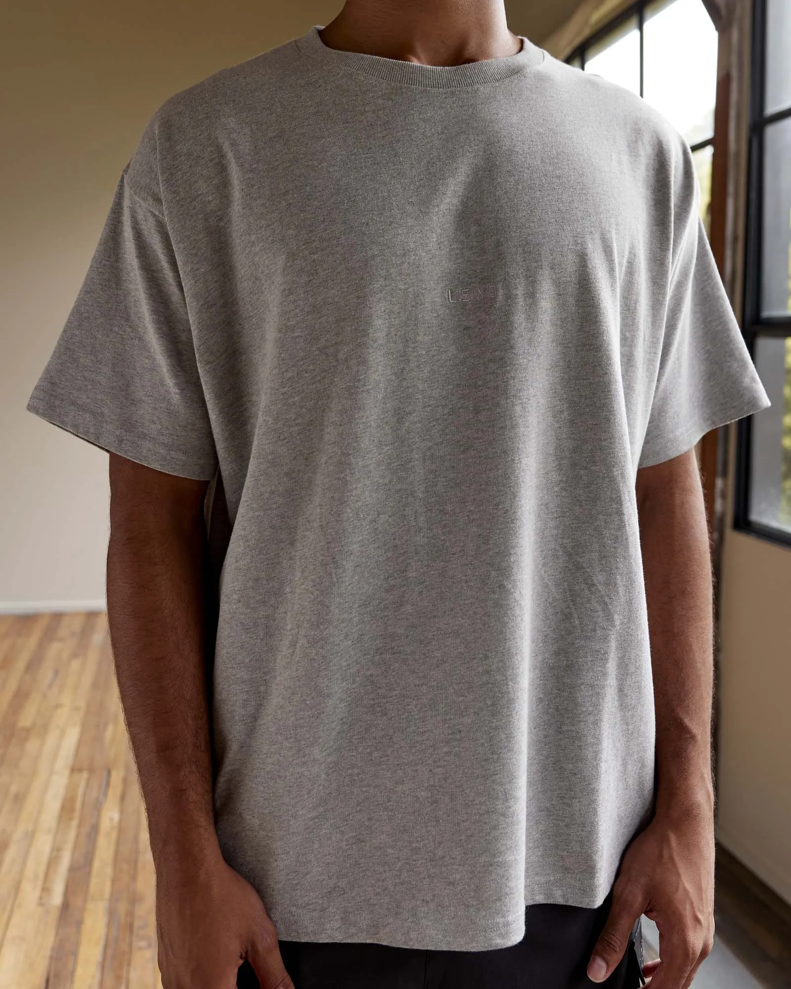 MVP Heavyweight Tee Oversize - Light Grey Marl