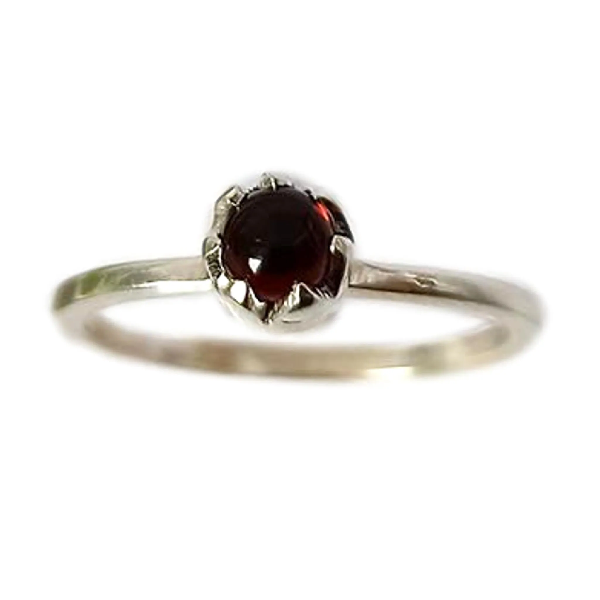 Navya Craft Garnet Silver Ring 925 Solid Sterling Silver Handmade Jewelry